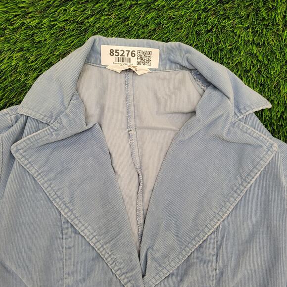 Vintage LEVIS Corduroy Coat Jacket Womens 2XS/XS 15x26 Blue - Picture 8 of 14